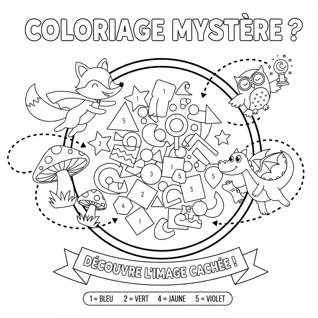 Coloriage coloriage mystère 5