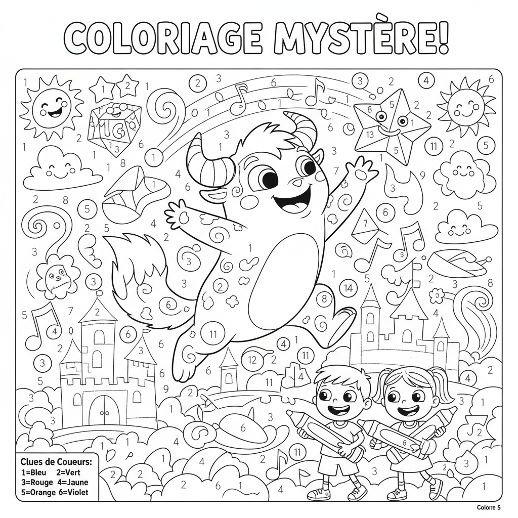 Coloriage coloriage mystere 5