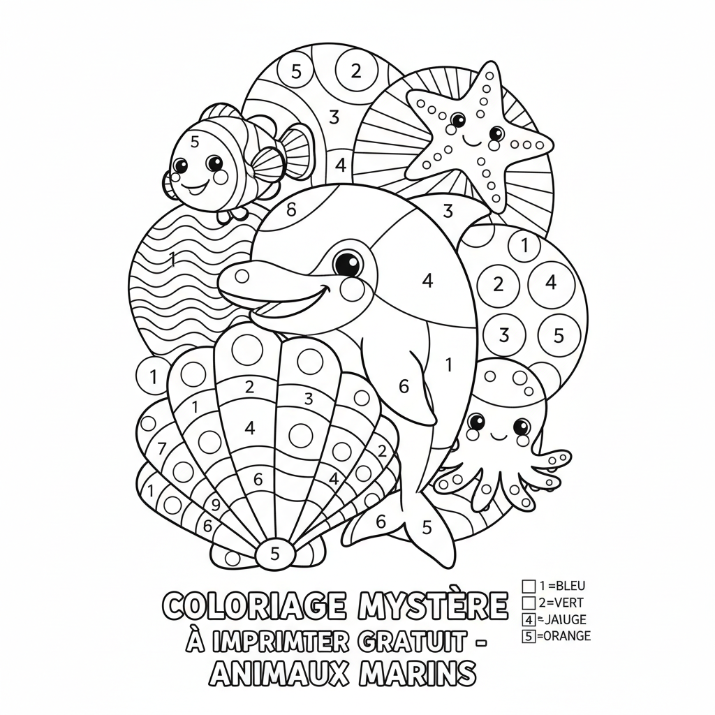 Coloriage coloriage mystere à imprimer gratuit 4