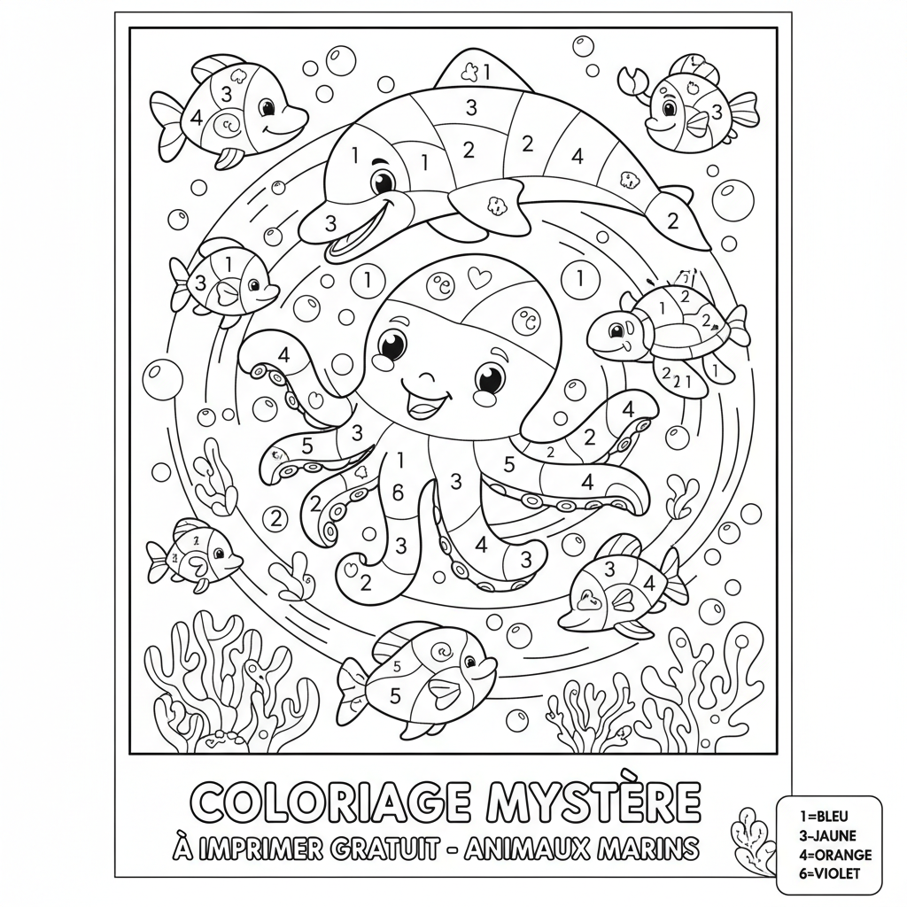 Coloriage coloriage mystere à imprimer gratuit 5