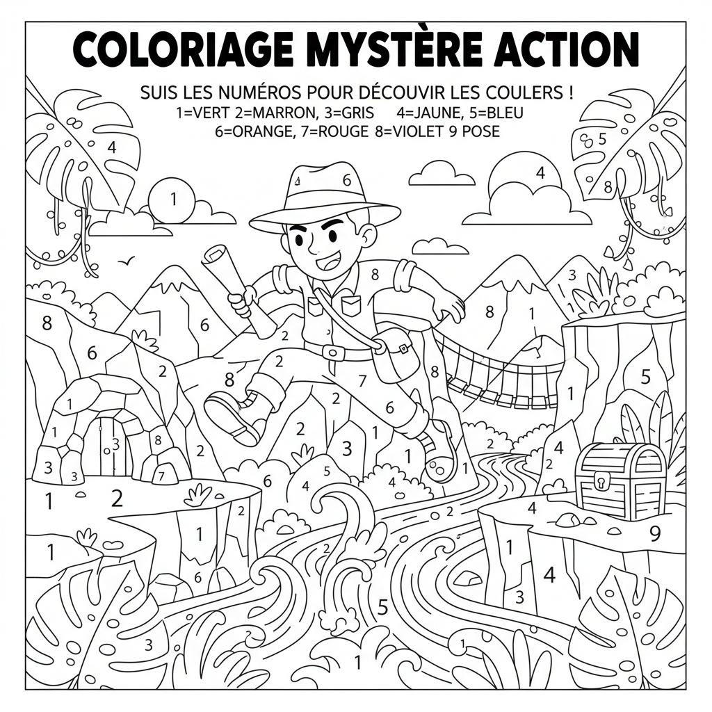 Coloriage coloriage mystere action 3
