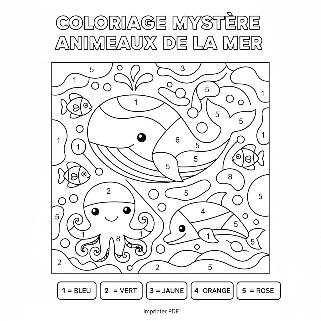 Coloriage Mystère Adulte À Imprimer Pdf Gratuit