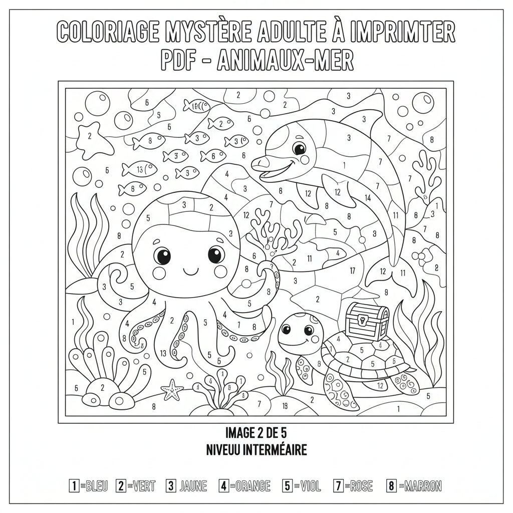 Coloriage coloriage mystere adulte à imprimer pdf 2
