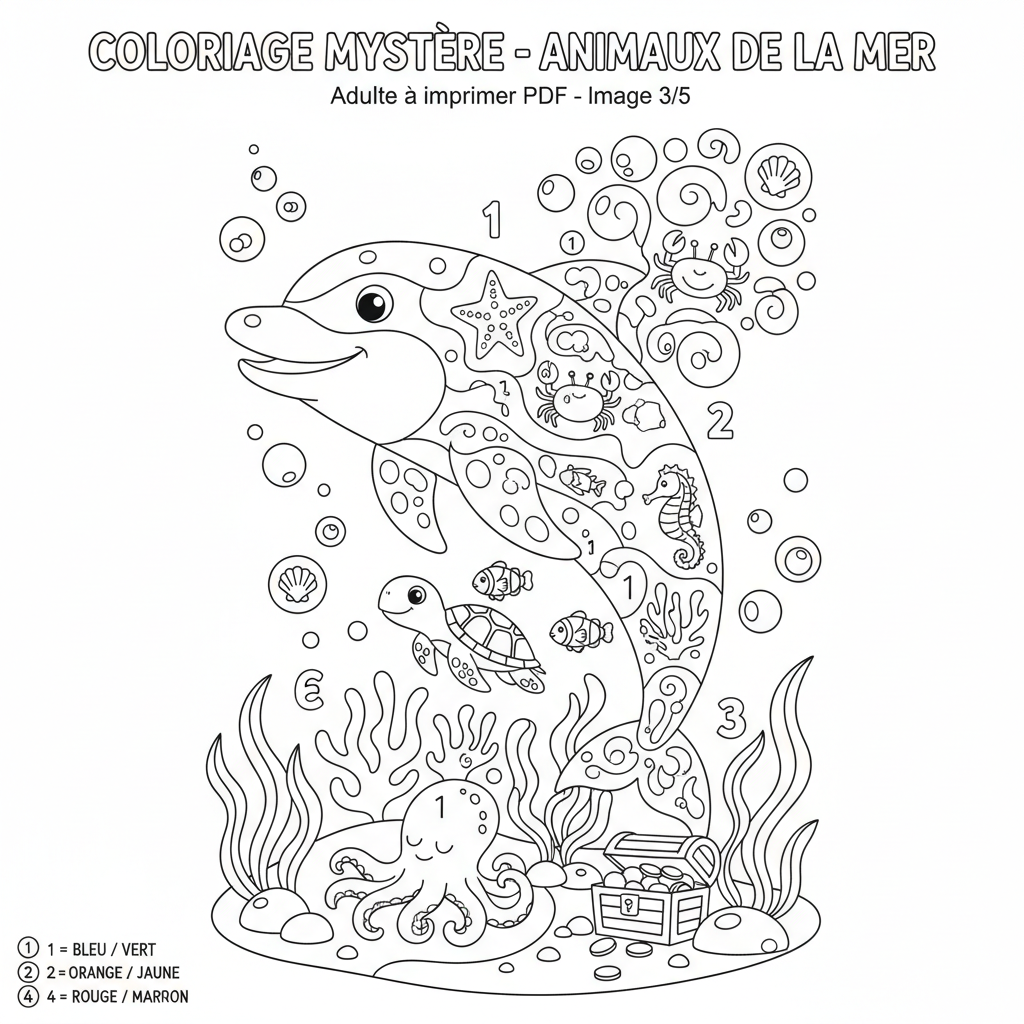 Coloriage coloriage mystere adulte à imprimer pdf 3
