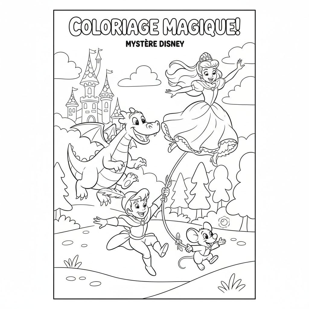 Coloriage coloriage mystere adulte disney 5