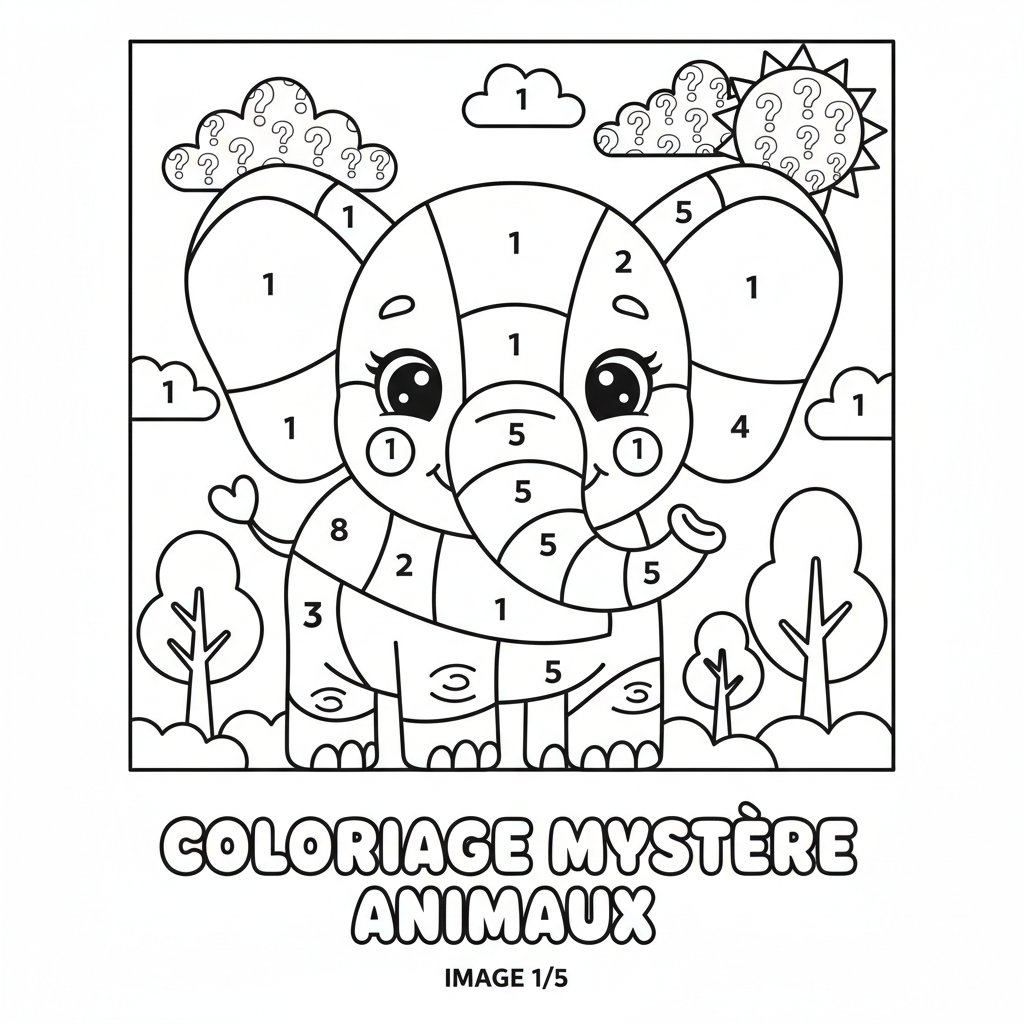 Coloriage Coloriage Mystere Animaux Gratuit à Imprimer