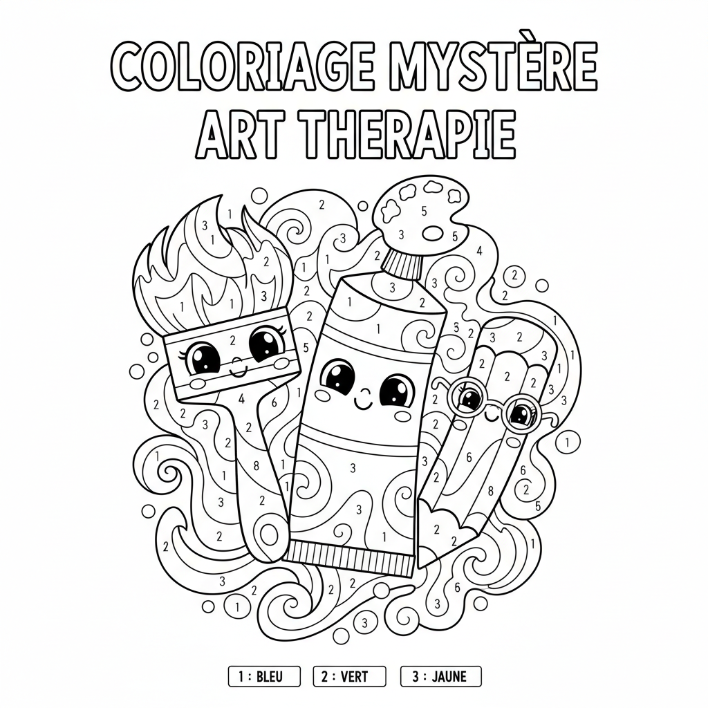 Coloriage coloriage mystere art therapie 4