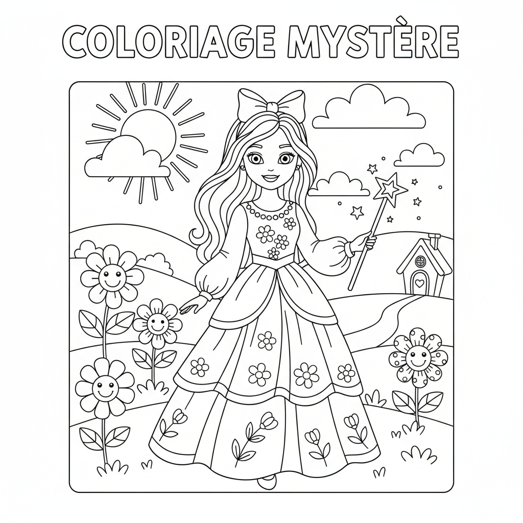 Coloriage coloriage mystere barbie 3
