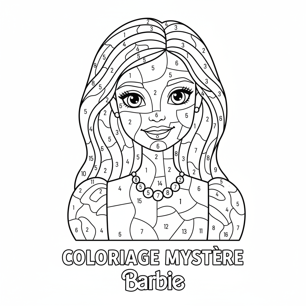 Coloriage coloriage mystere barbie 4
