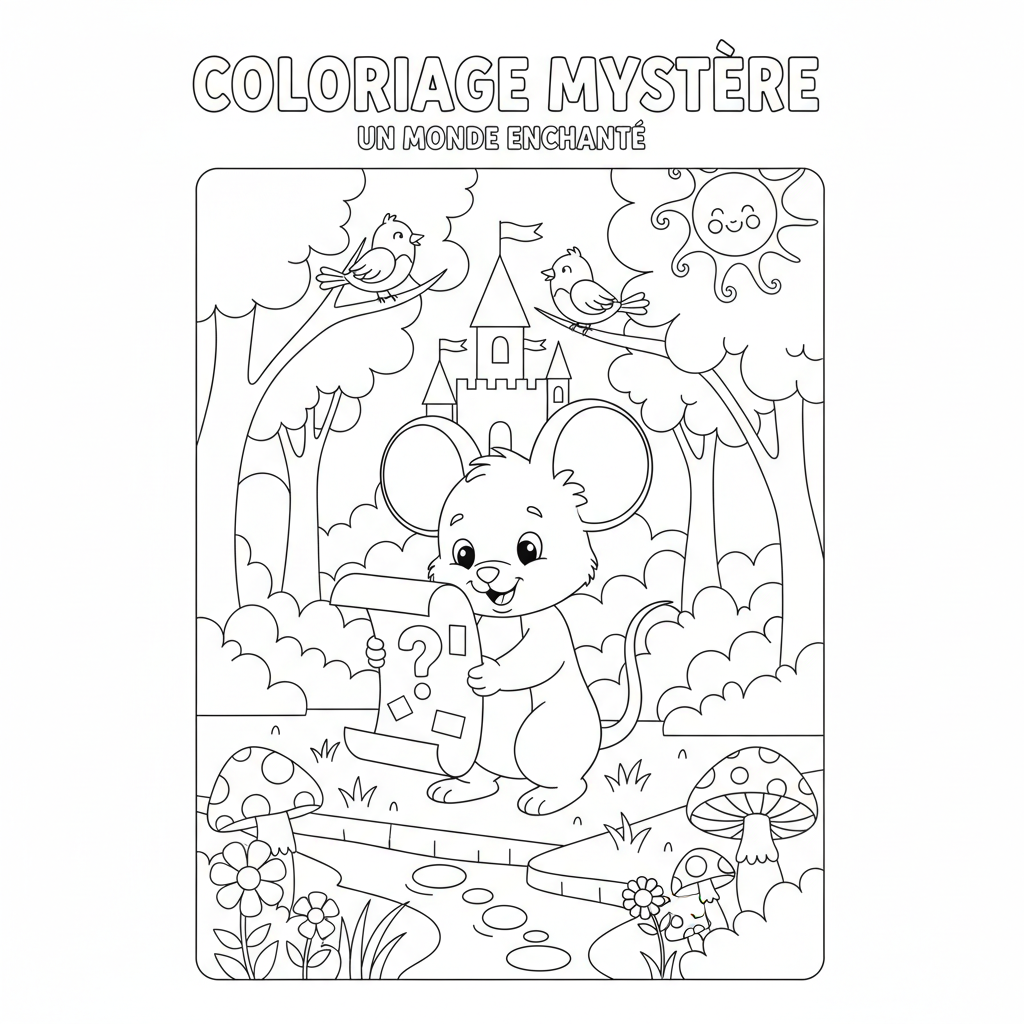 Coloriage coloriage mystère disney 3