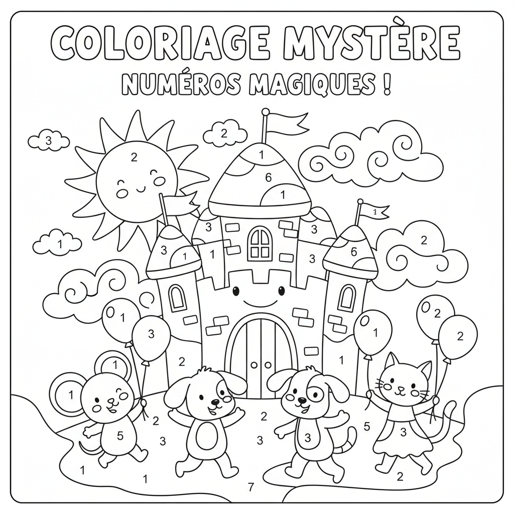 Coloriage Mystère Disney à Imprimer Gratuit pour Enfants