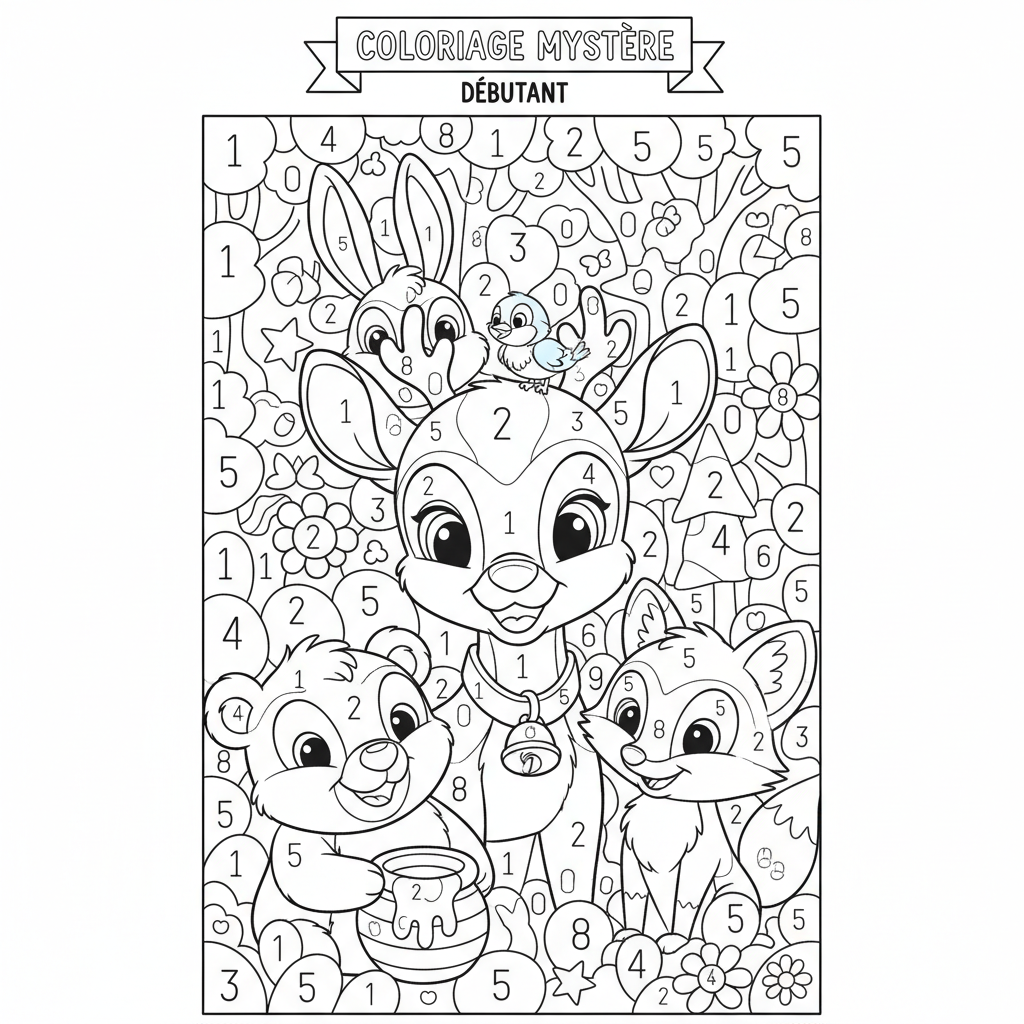 Coloriage coloriage mystere disney debutant 4
