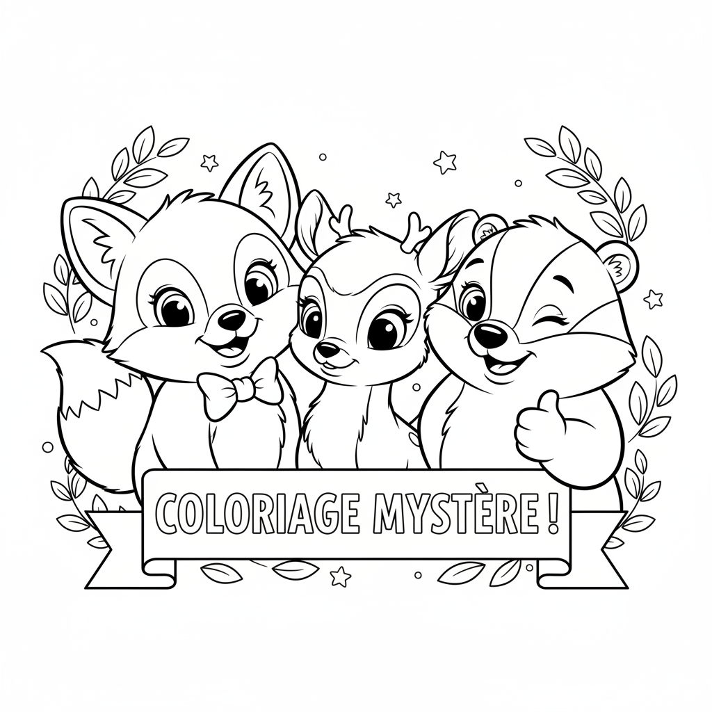 Coloriage coloriage mystere disney facile 4