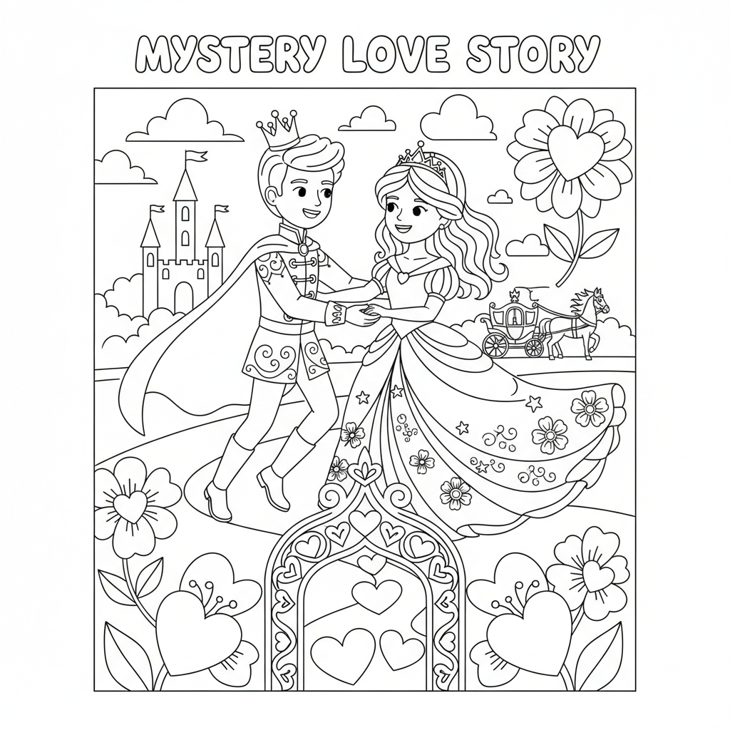 Coloriage coloriage mystere disney love stories 5