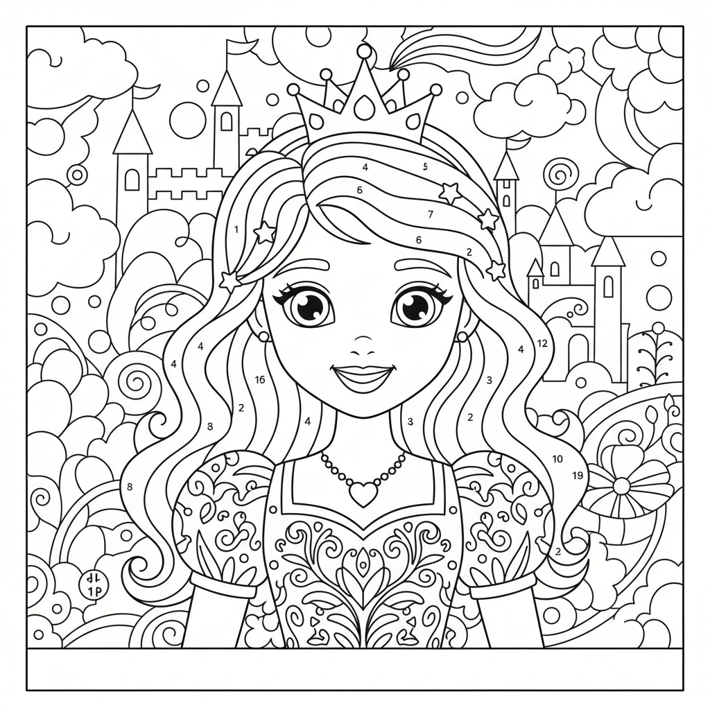 Coloriage coloriage mystere disney princesse 4