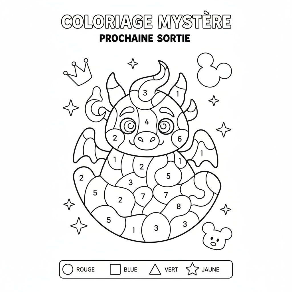 Coloriage Mystère Disney Prochaine Sortie à Imprimer