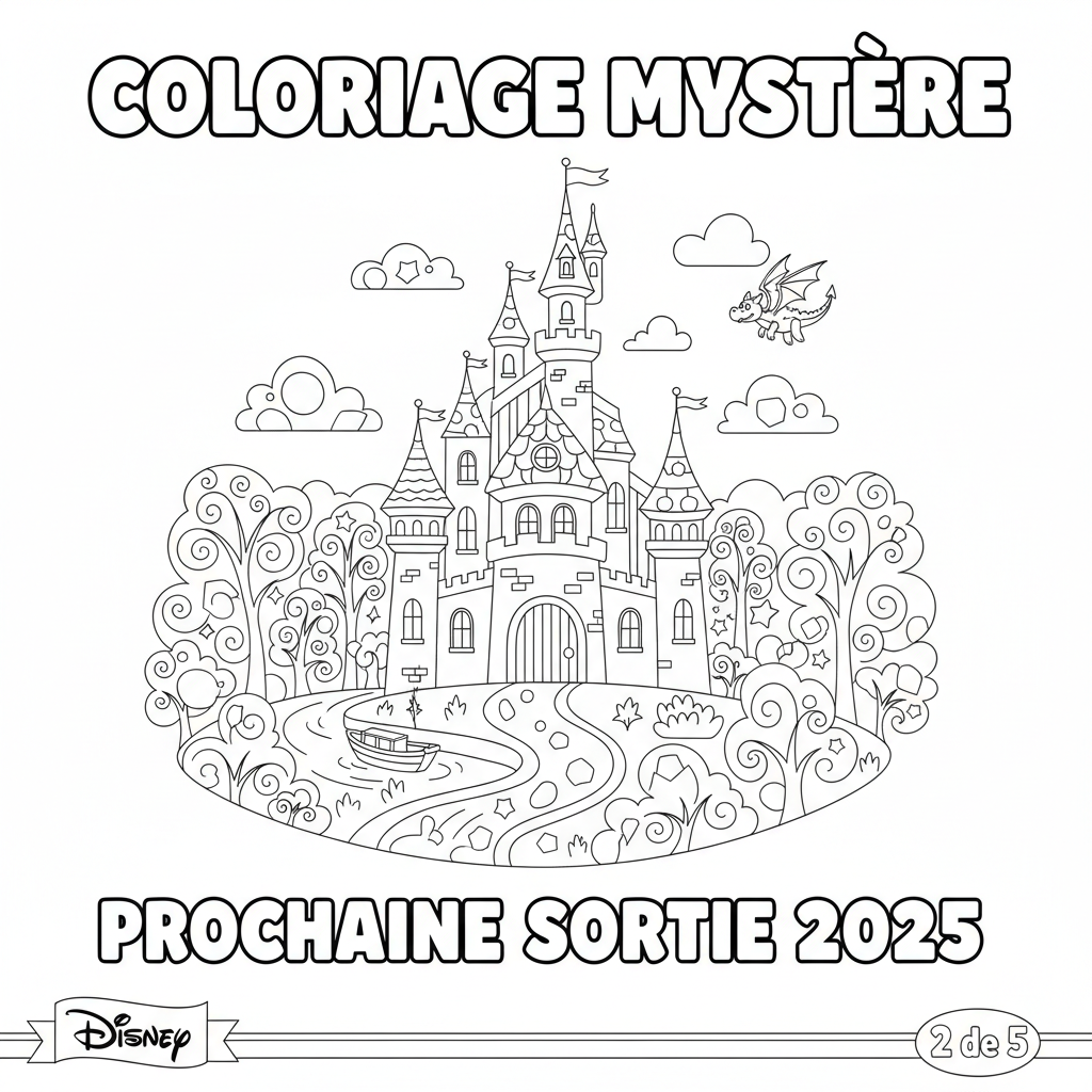Coloriage coloriage mystère disney prochaine sortie 2025 2