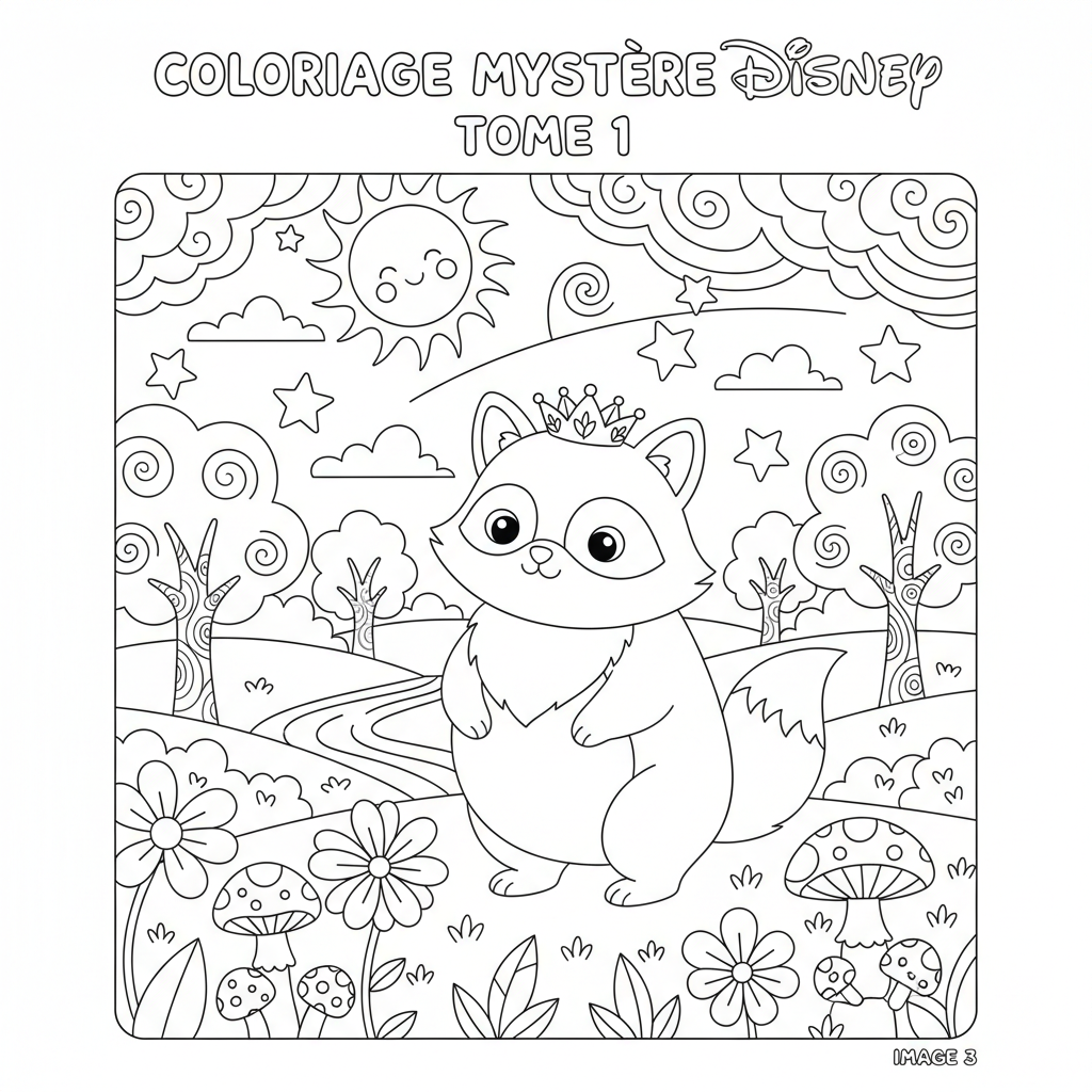 Coloriage coloriage mystère disney tome 1 3
