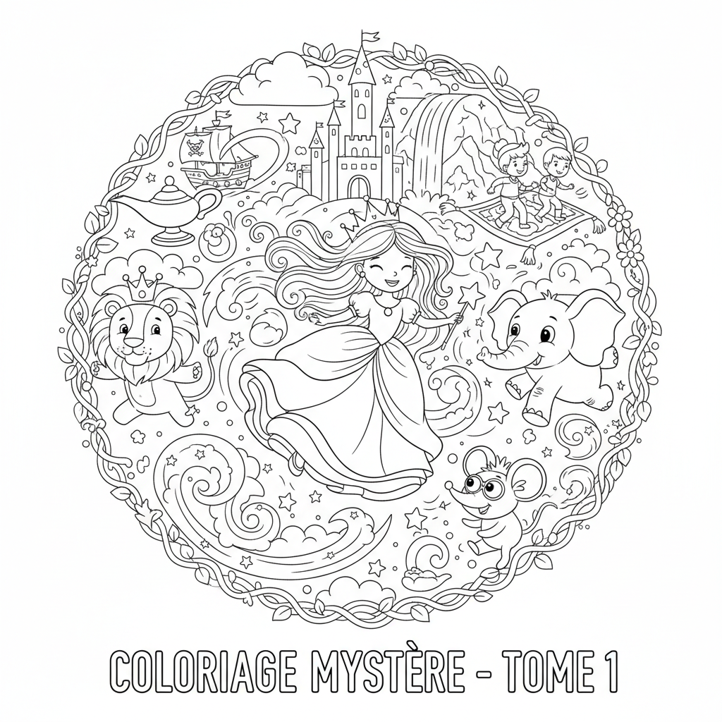 Coloriage coloriage mystere disney tome 1 5