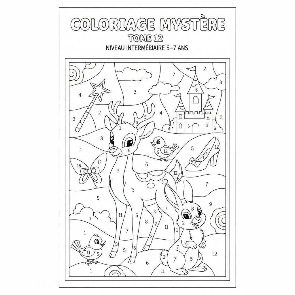 Coloriage coloriage mystère disney tome 12 2