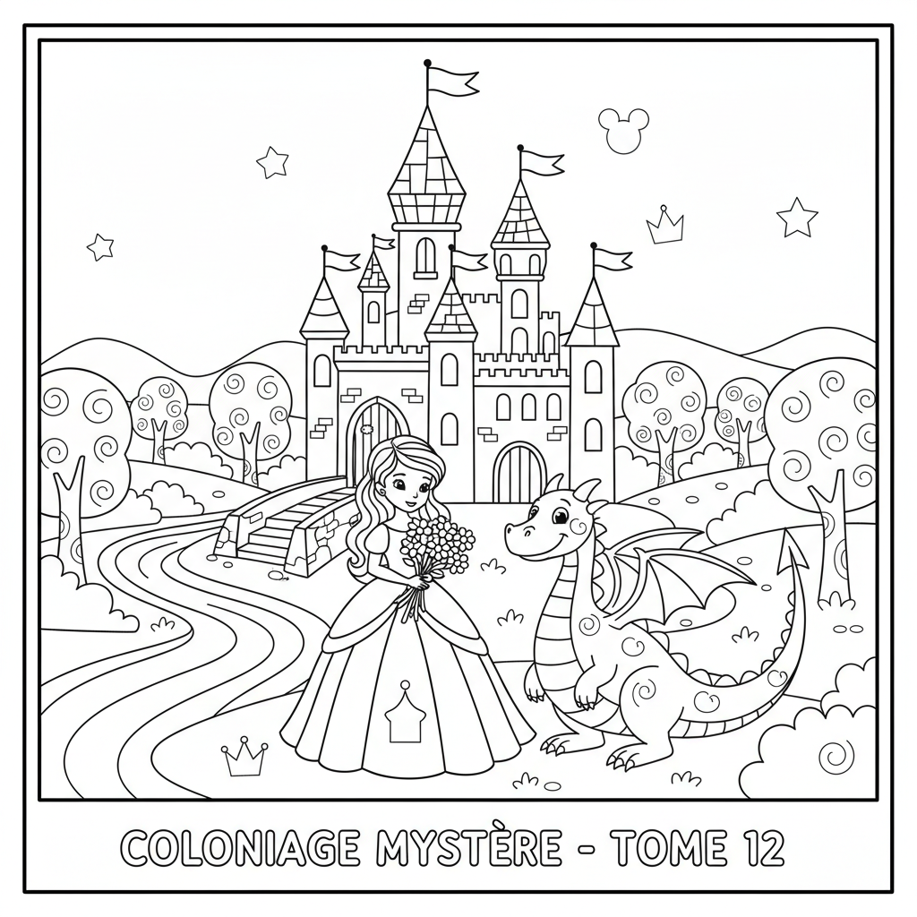 Coloriage coloriage mystère disney tome 12 3