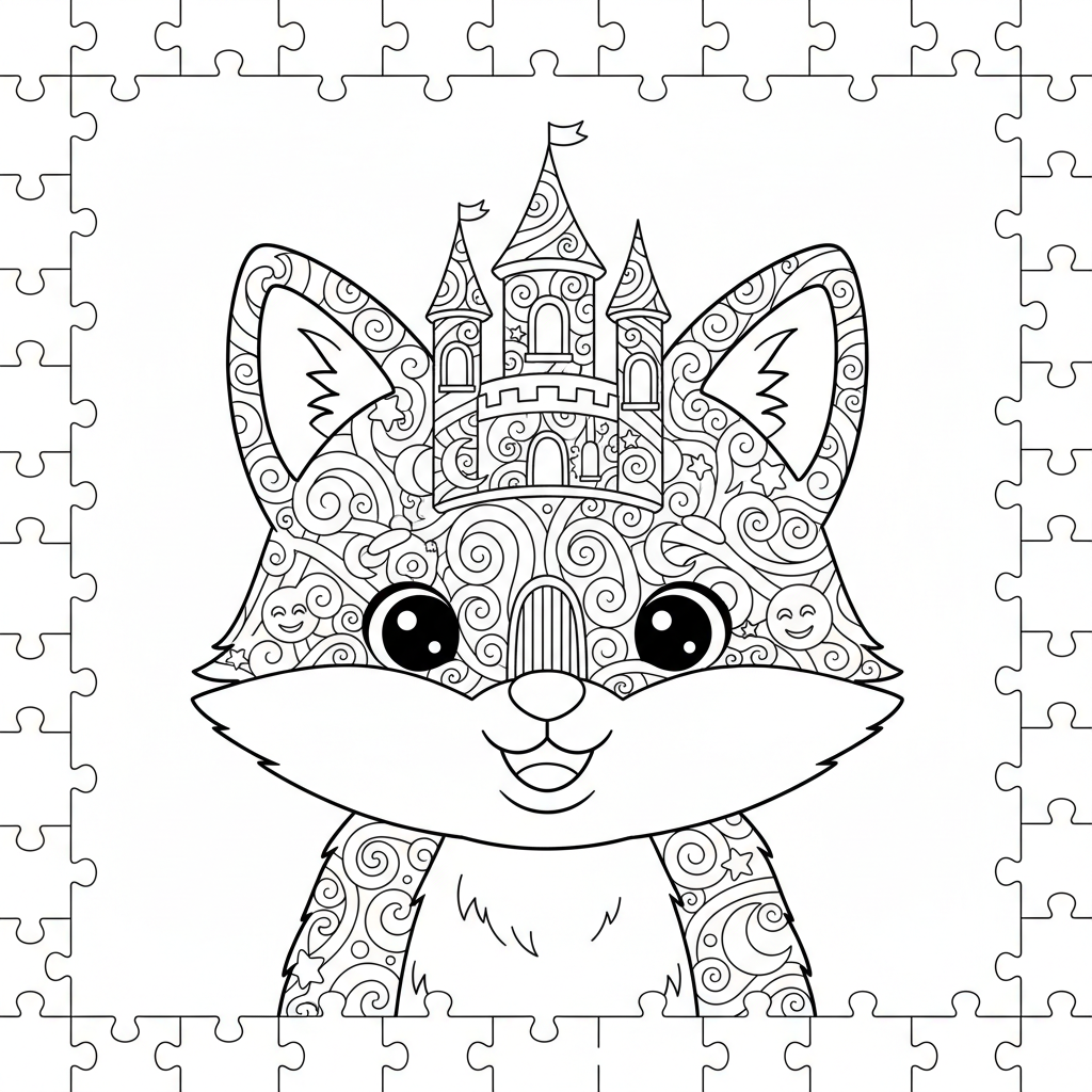 Coloriage coloriage mystere disney trompe l'oeil 4