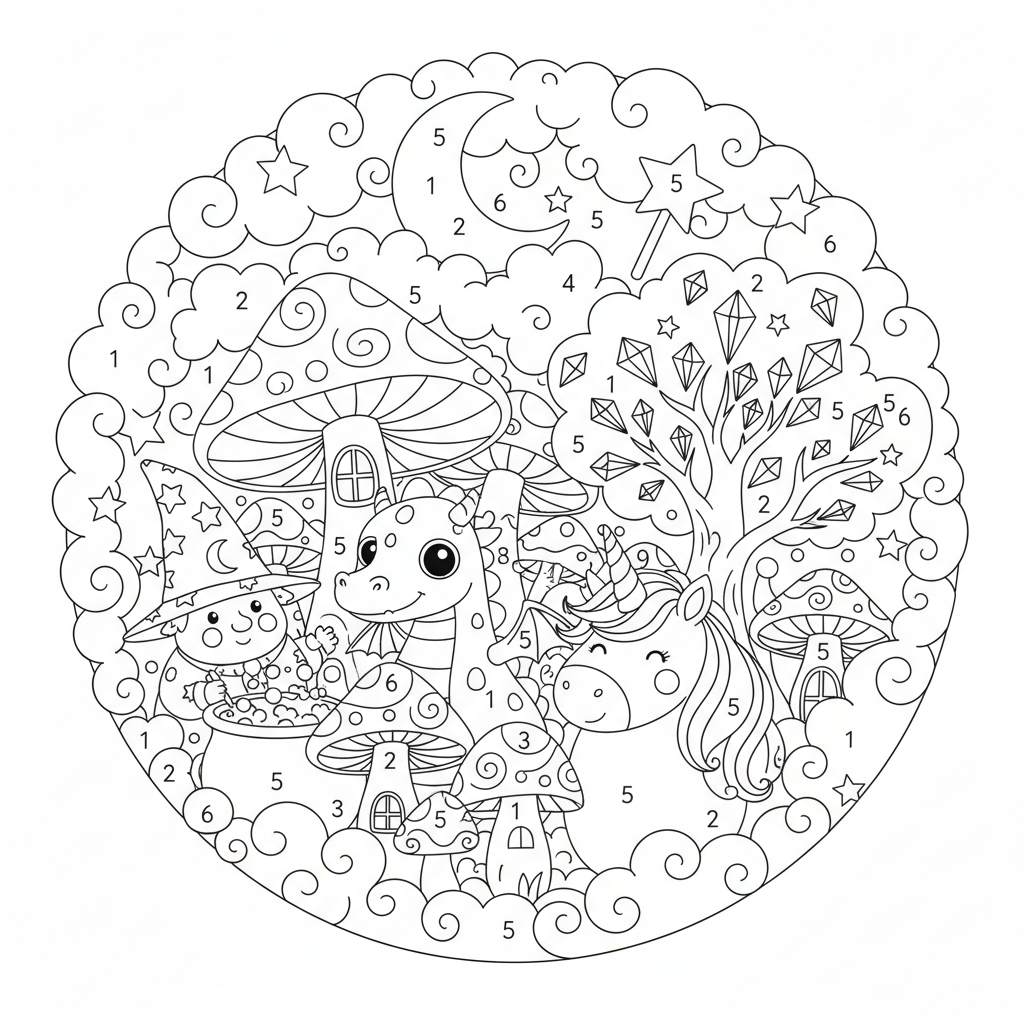 Coloriage Mystere Fantastique Gratuit à Imprimer