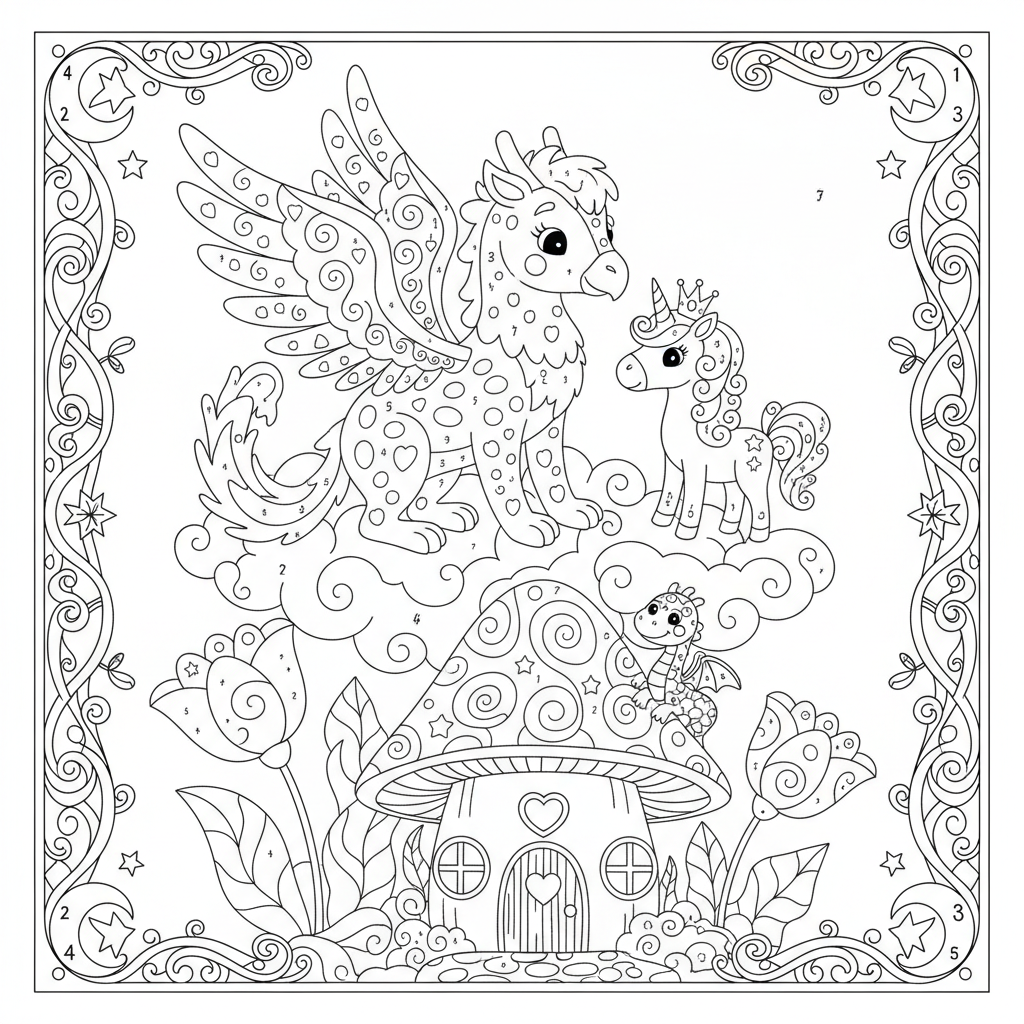 Coloriage coloriage mystere fantastique 2