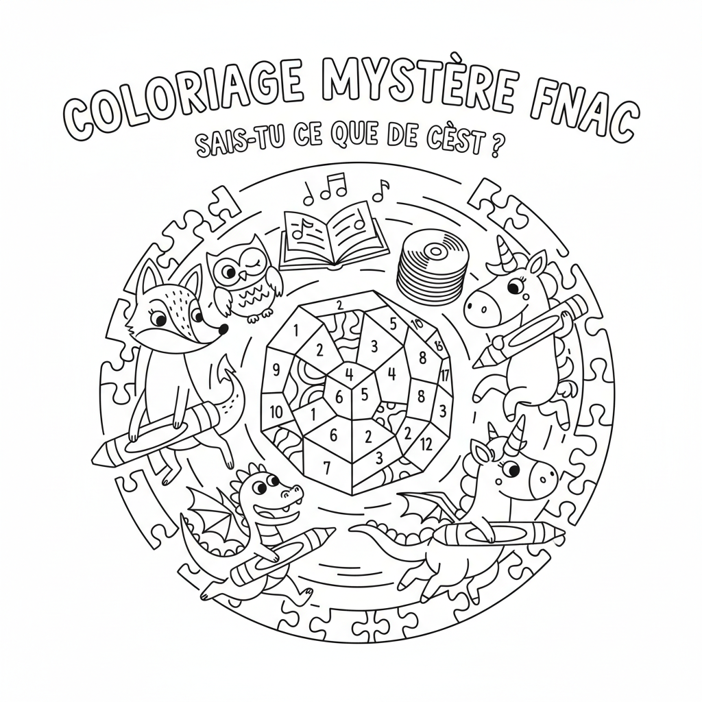 Coloriage coloriage mystere fnac 5