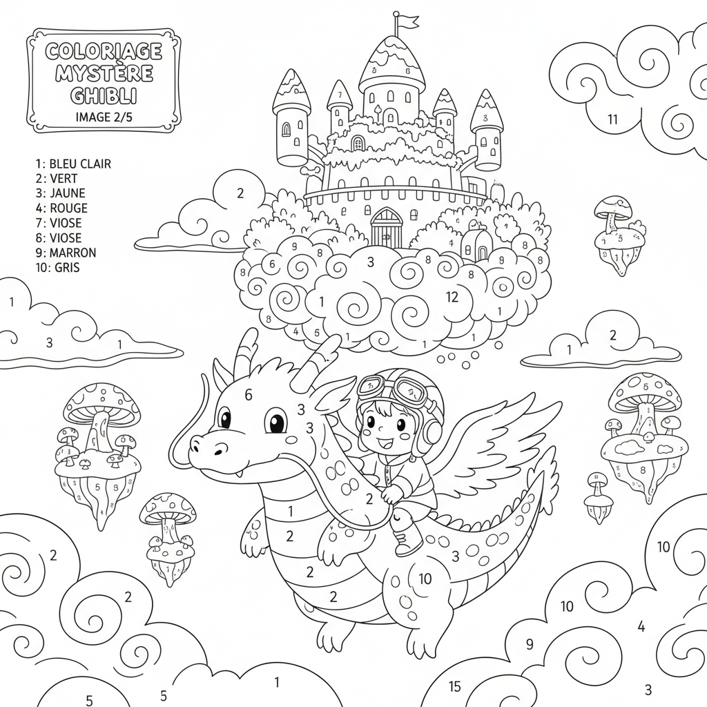 Coloriage coloriage mystere ghibli 2