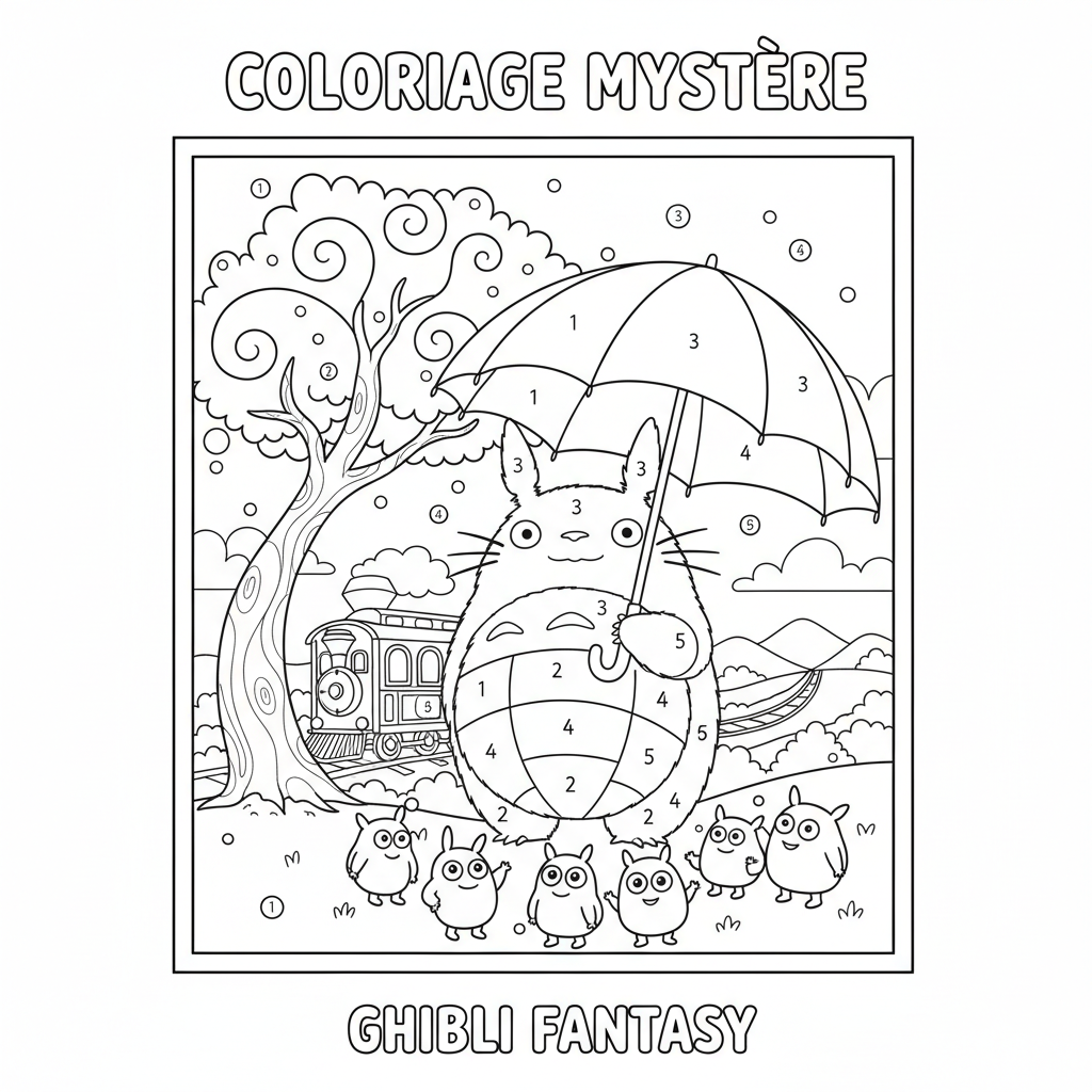 Coloriage coloriage mystere ghibli 3