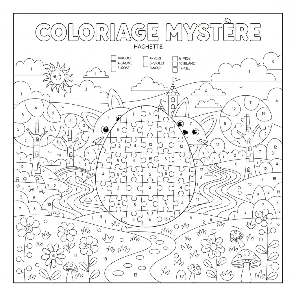Coloriage coloriage mystere hachette 3