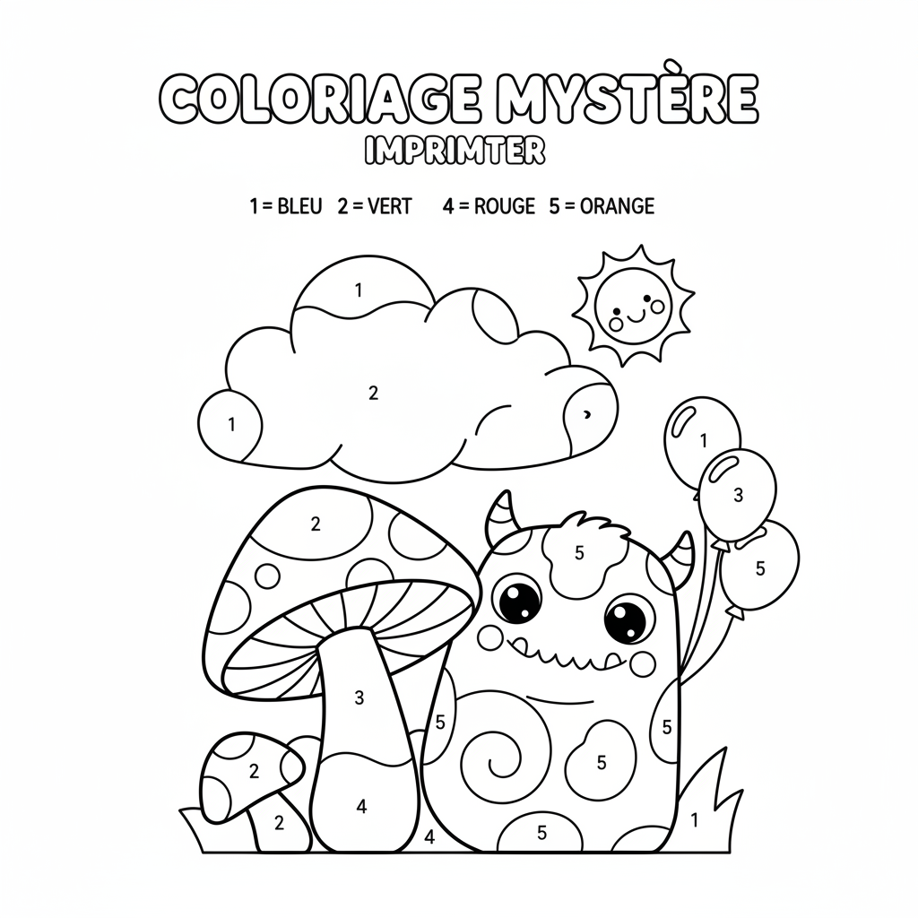 Coloriage Mystère à Imprimer Gratuitement pour les Enfants