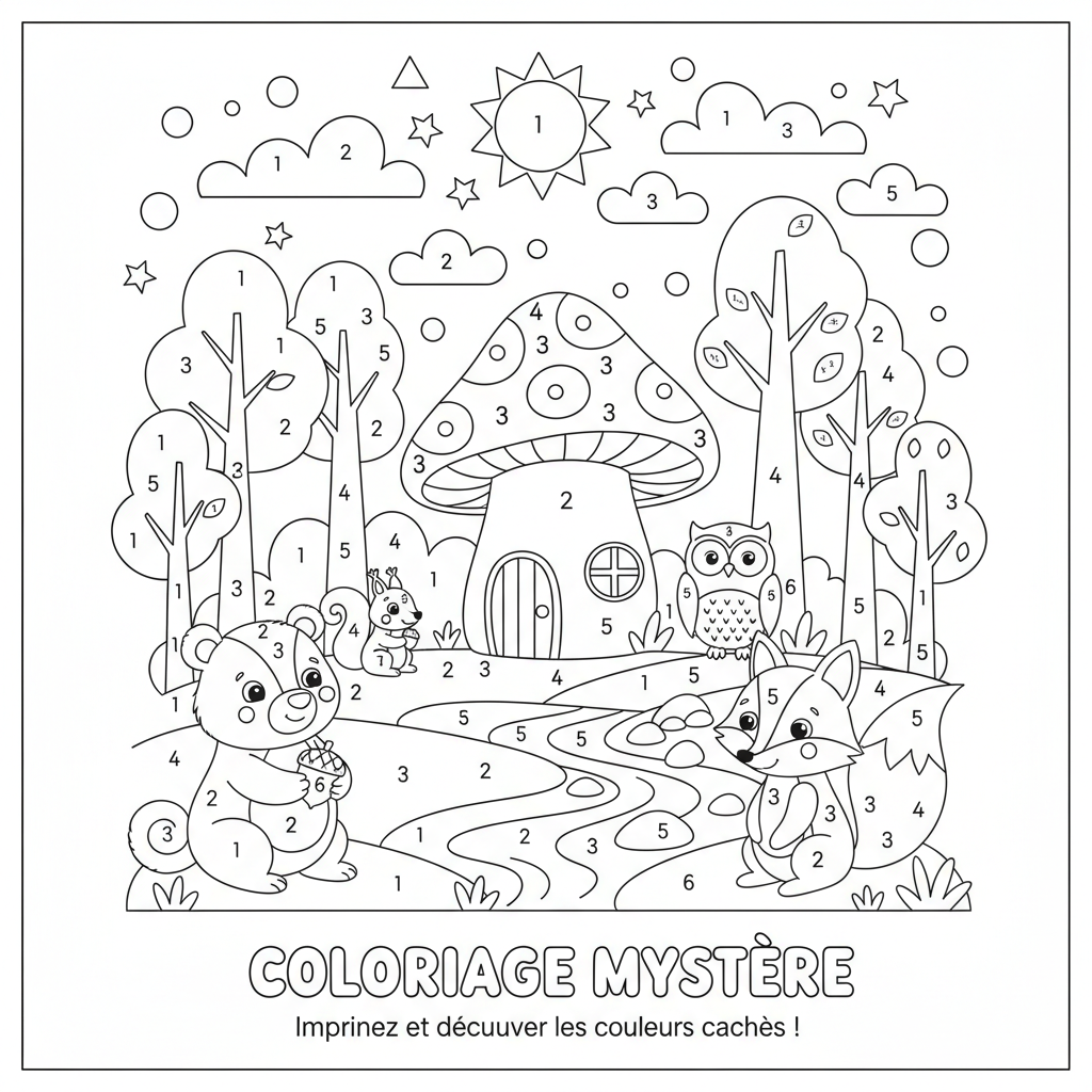 Coloriage coloriage mystere imprimer 3