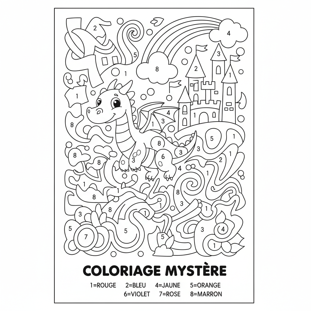 Coloriage coloriage mystere imprimer 5