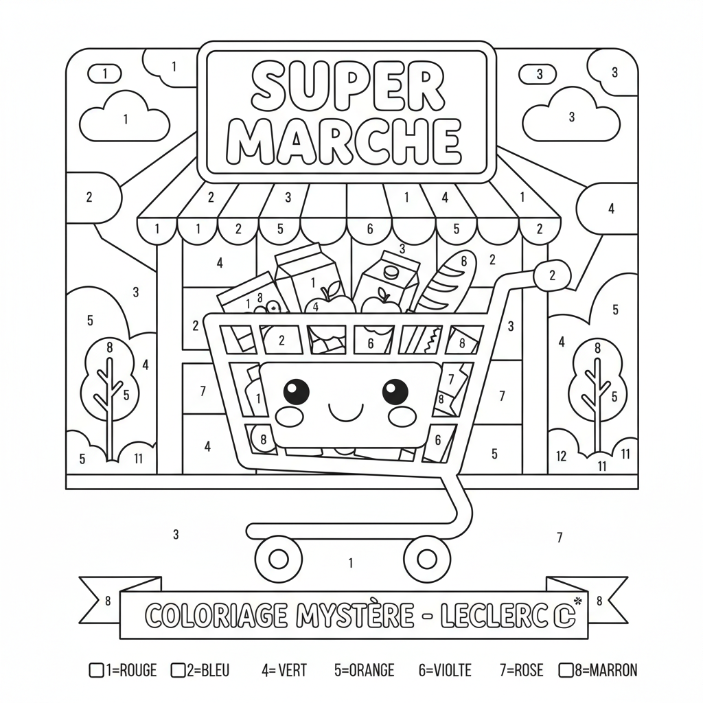 Coloriage Mystere Leclerc Gratuit à Imprimer