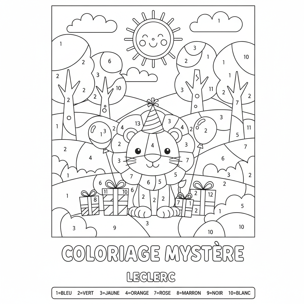 Coloriage coloriage mystere leclerc 3
