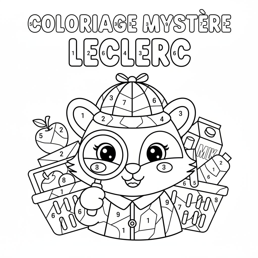 Coloriage coloriage mystere leclerc 4
