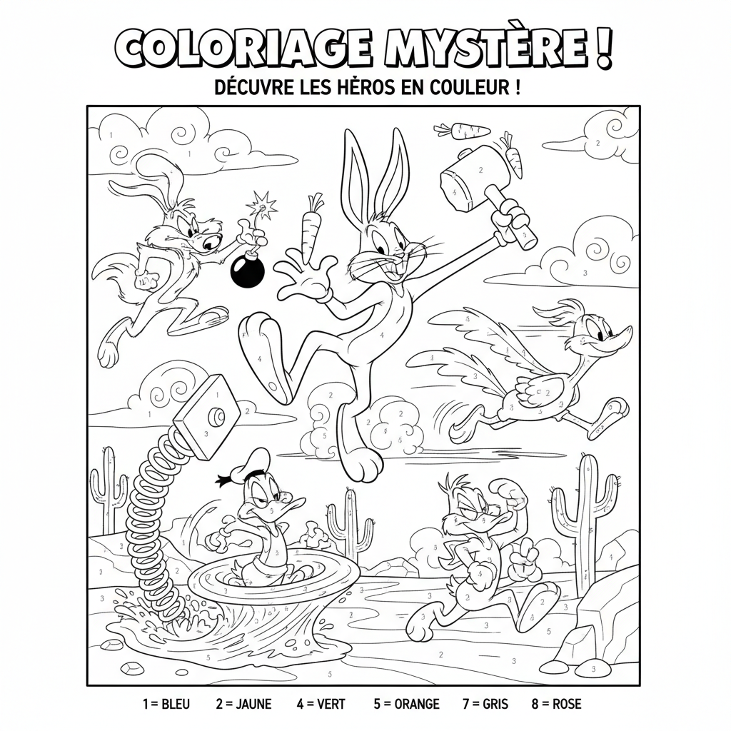 Coloriage coloriage mystere looney tunes 5
