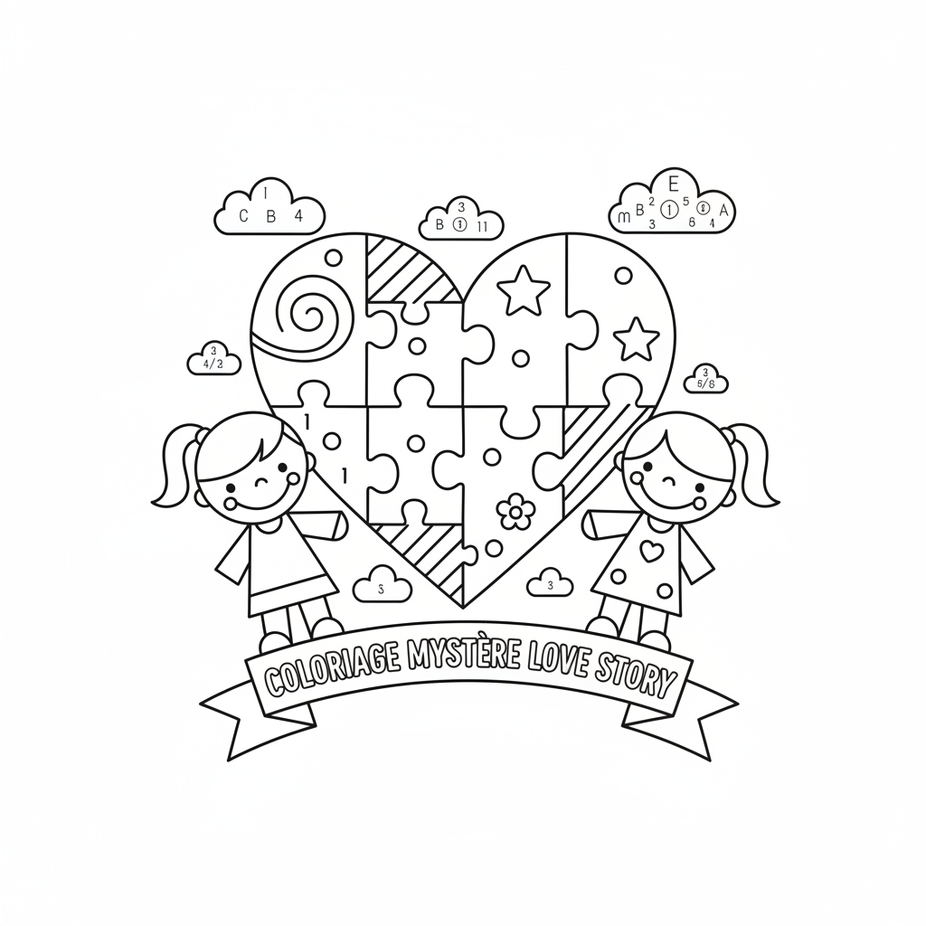 Coloriage coloriage mystere love story