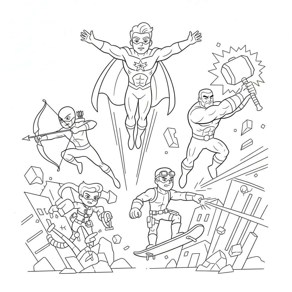 Coloriage coloriage mystere marvel 5