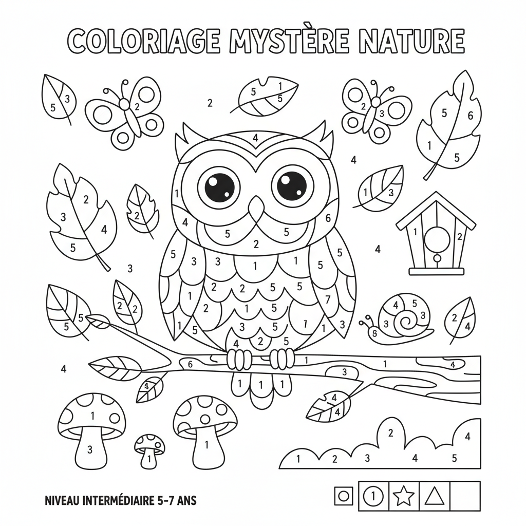 Coloriage coloriage mystere nature 2