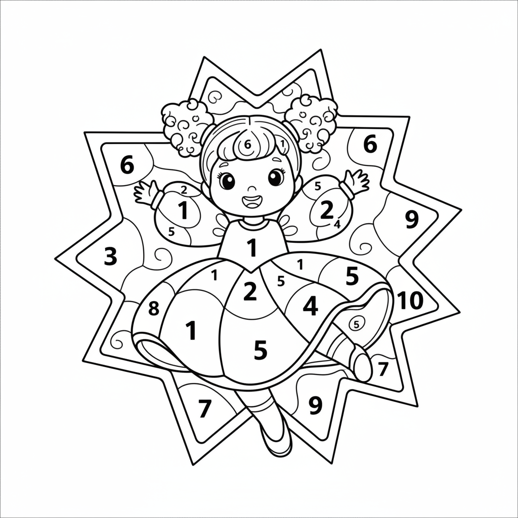 Coloriage coloriage mystere petite poupee 5
