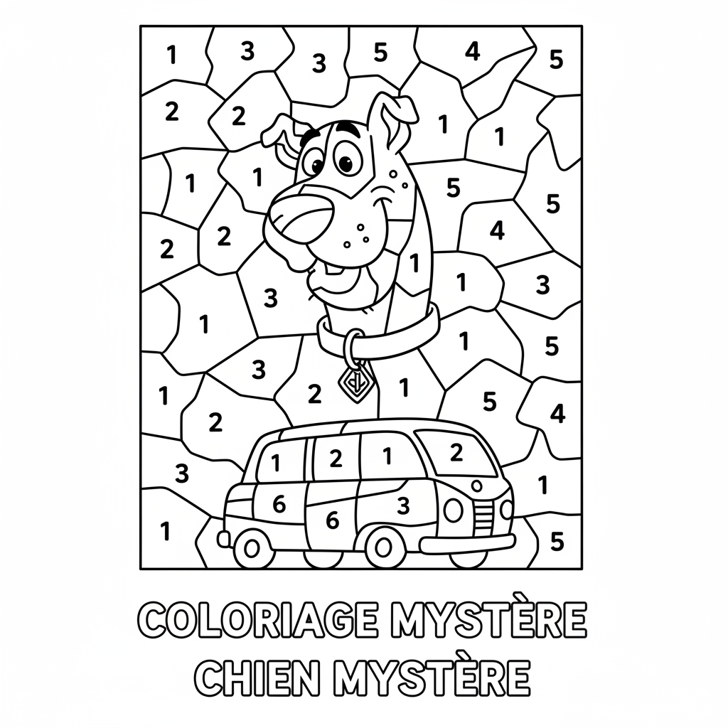 Coloriage Mystere Scooby Doo Gratuit à Imprimer