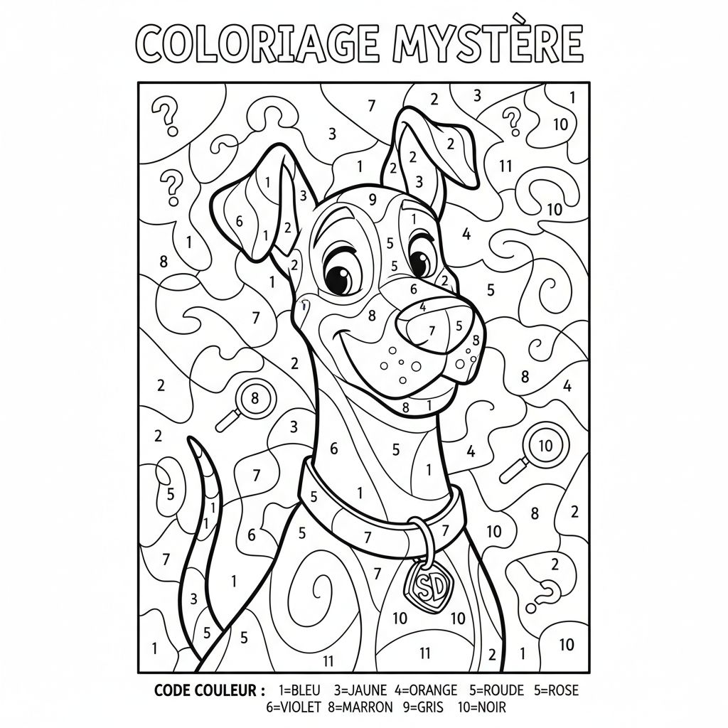 Coloriage coloriage mystere scooby doo 4