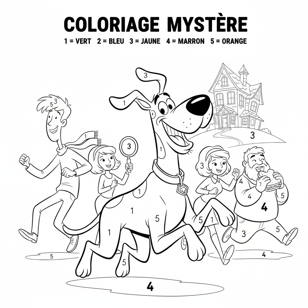 Coloriage coloriage mystere scooby doo 5