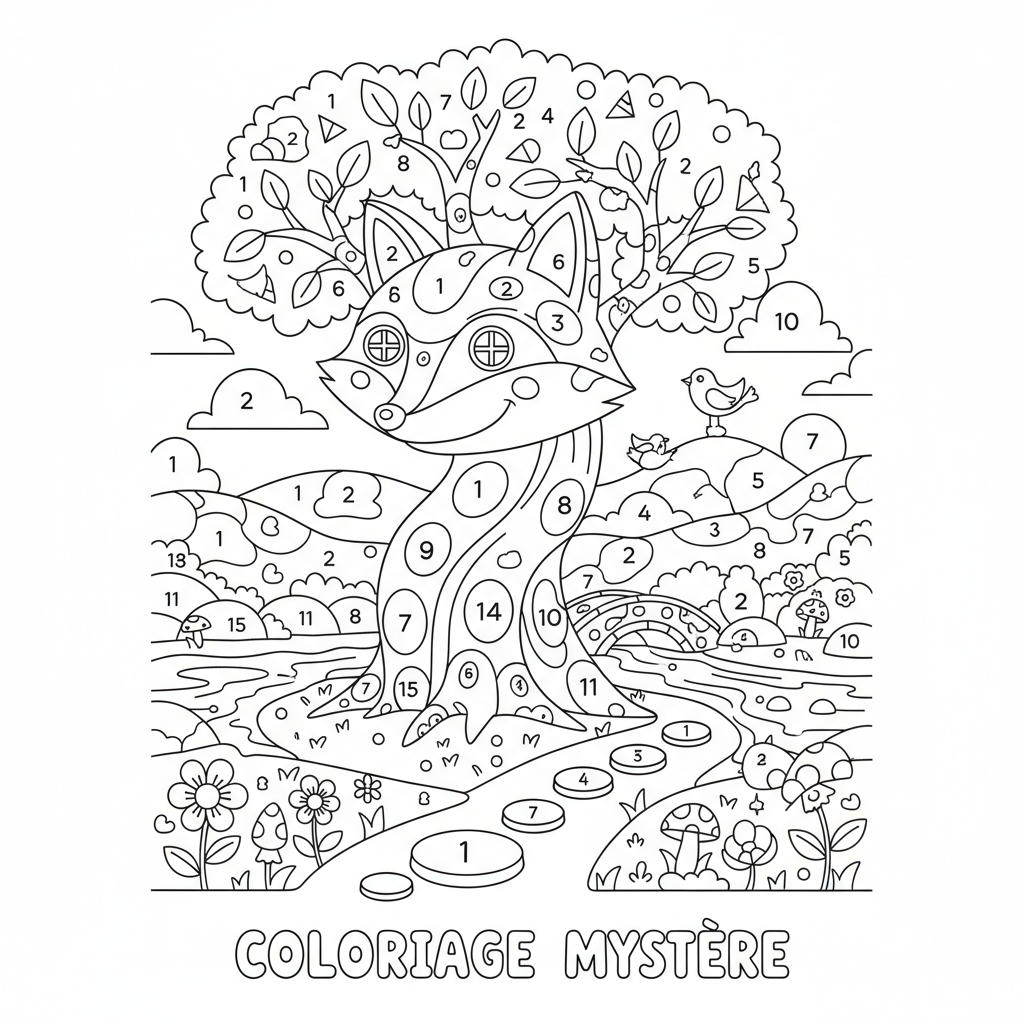 Coloriage coloriage mystere trompe l'oeil 3