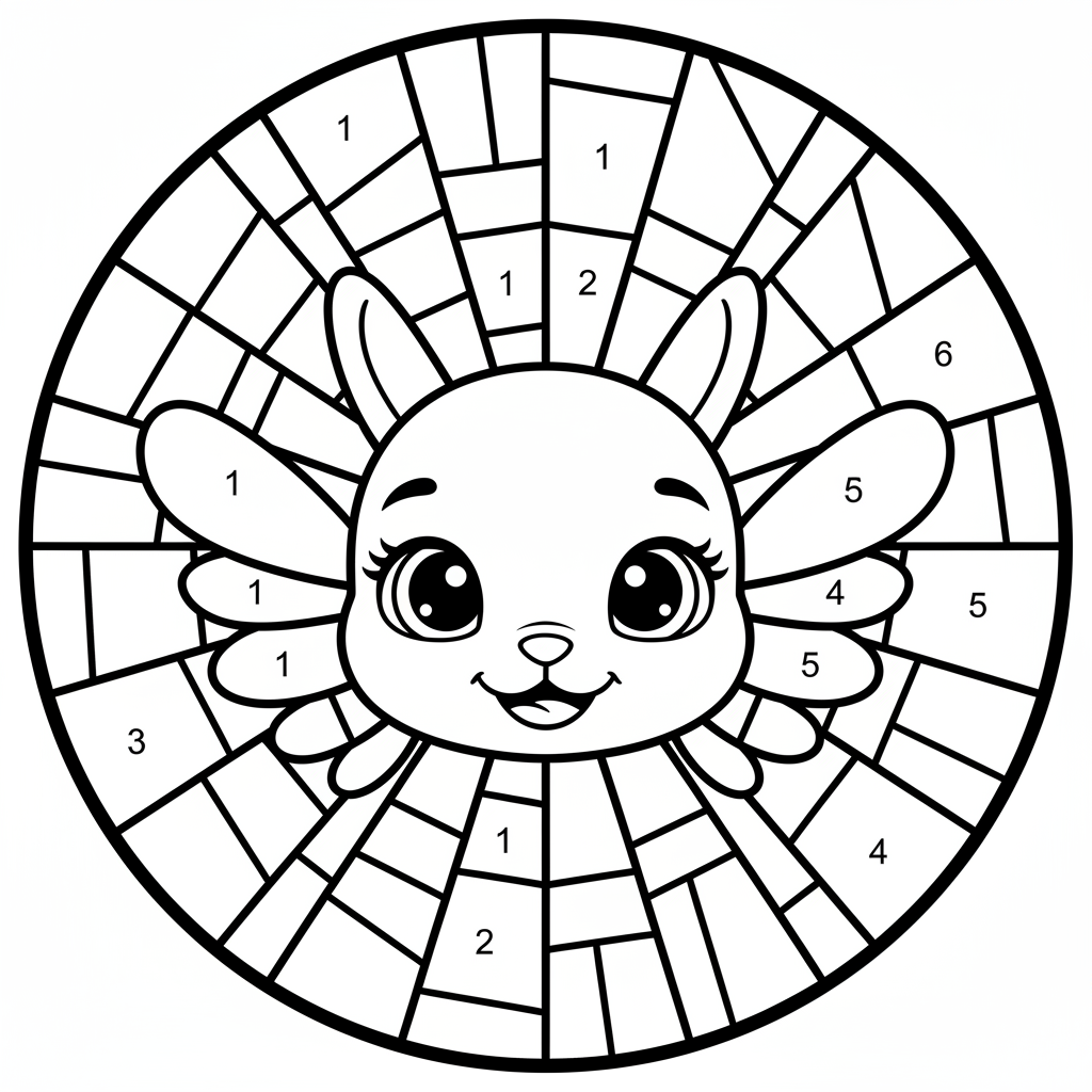 Coloriage coloriage mystere vitraux 4