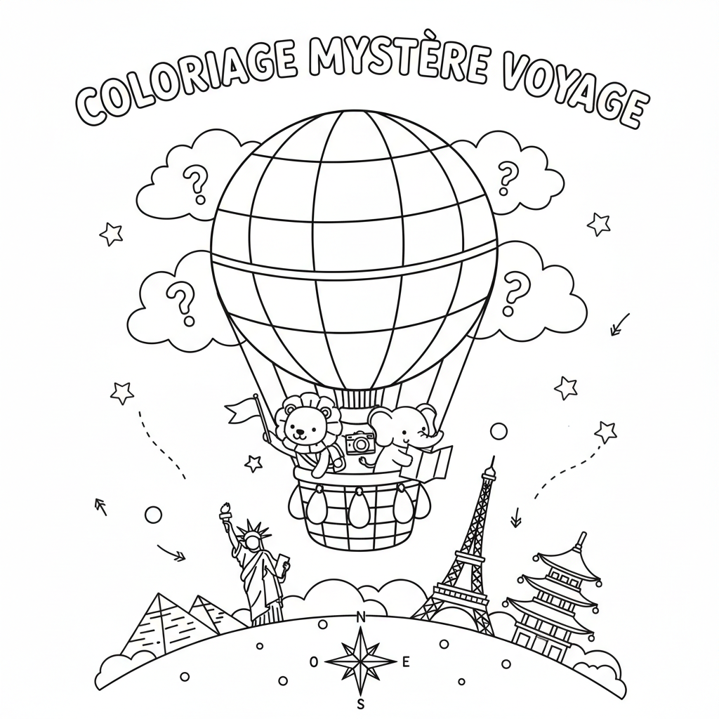 Coloriage coloriage mystere voyage 5