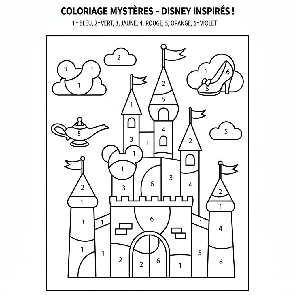 Coloriage Mystères Disney Gratuit à Imprimer